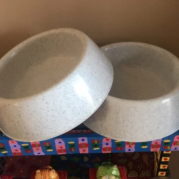 Dog Bowls- set of 2- NAVY - Picture 5 of 6